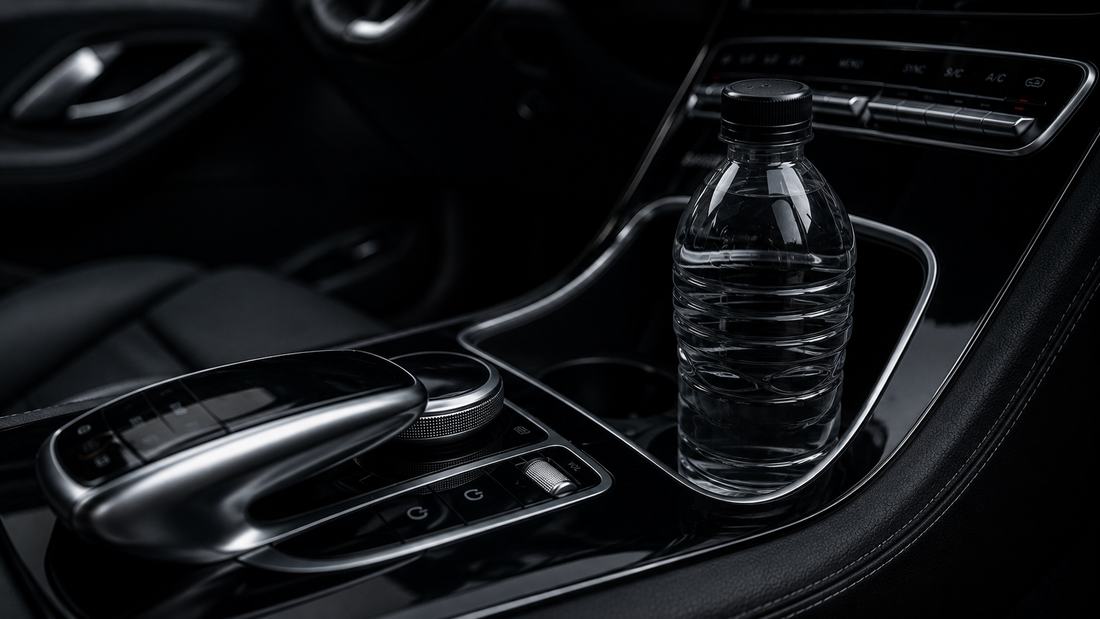 Complimentary water in an A25 Cars executive vehicle